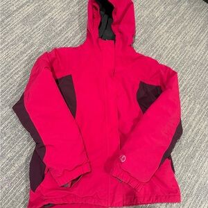 Lands' End Kids Red and Black Puffer Jacket